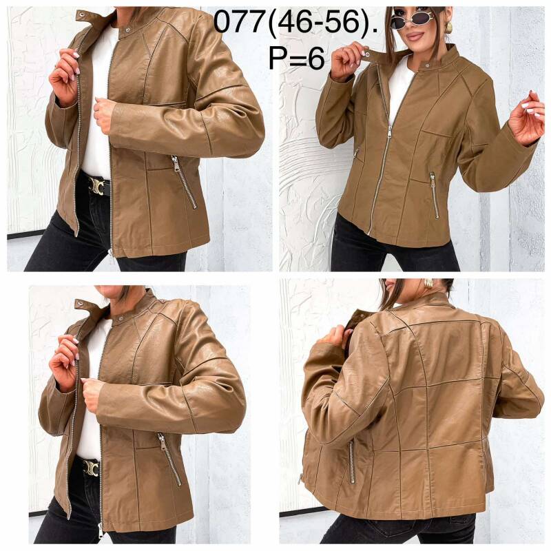 Kurtki damskie skórzana Roz 46-56, 1 Kolor Paczka 6 szt 1